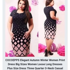 Coco Epps Spandex Dress Blk and Pink size 3x